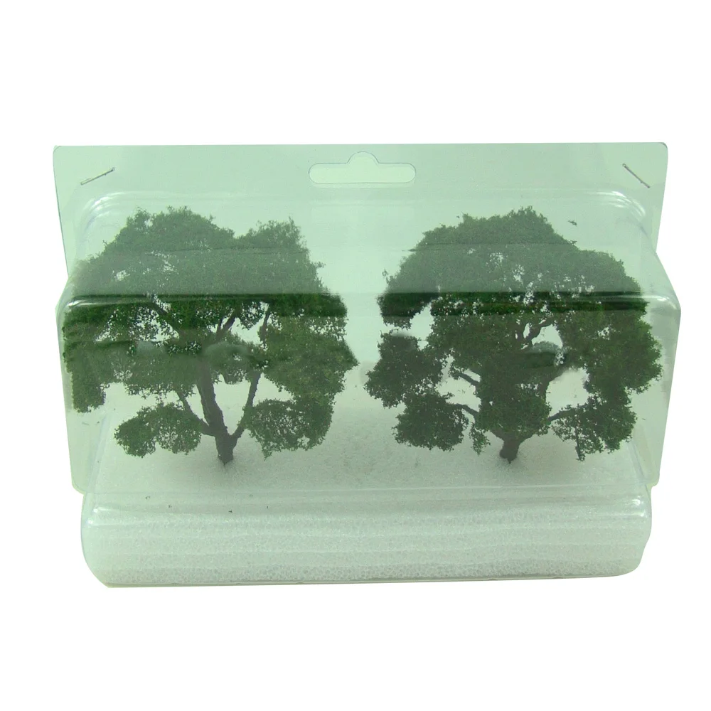 2pcs 10cm Mixed HO Scale Model Trees Train Park Railway Scenery Layout Train Railroad Wargame Miniature Scenery Landscape Model