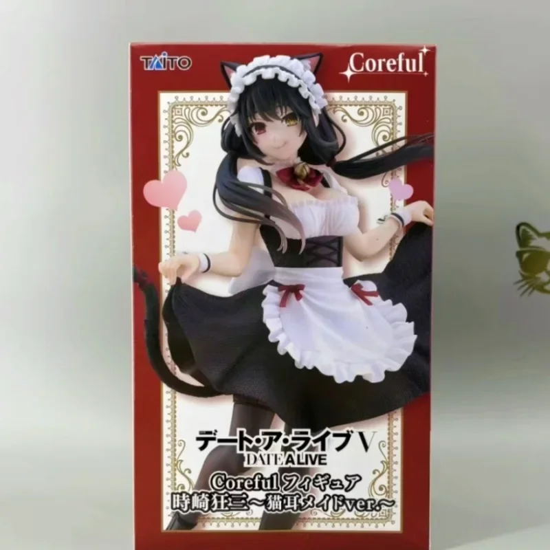 Originale Taito Coreful Data A Live Kurumi Tokisaki Anime Pazzo Tre Orecchie di Gatto Cameriera Action Figure Data Scena di Battaglia Regalo di Compleanno