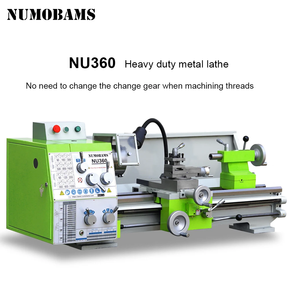 360mm Swing Metal Lathe NU360V 1.5KW For Industrial Processing