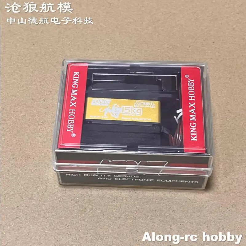 KINGMAX-Servo RGD01L 52g 15kg.cm 5-8,4 V, engranaje de Metal Digital de alto rendimiento, bajo perfil, Servos para coche de carreras 1/8 1:10 RC