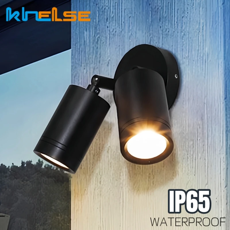 

Dual-Head Outdoor LED Spotlight Waterproof Surface Mounted Wall Sconce Garden Fence Balcony Decor Exterior Spot Lighting Fixture