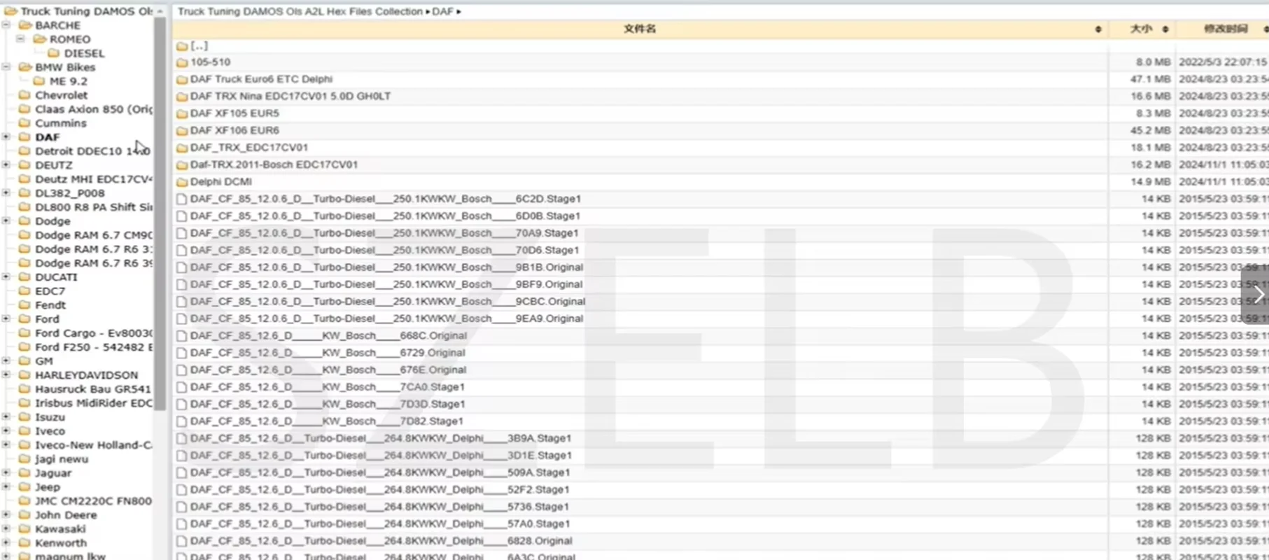 Truck Tuning DAMOS OLS A2L BIN Hex Files Collection REMAP Stage File 5.97GB