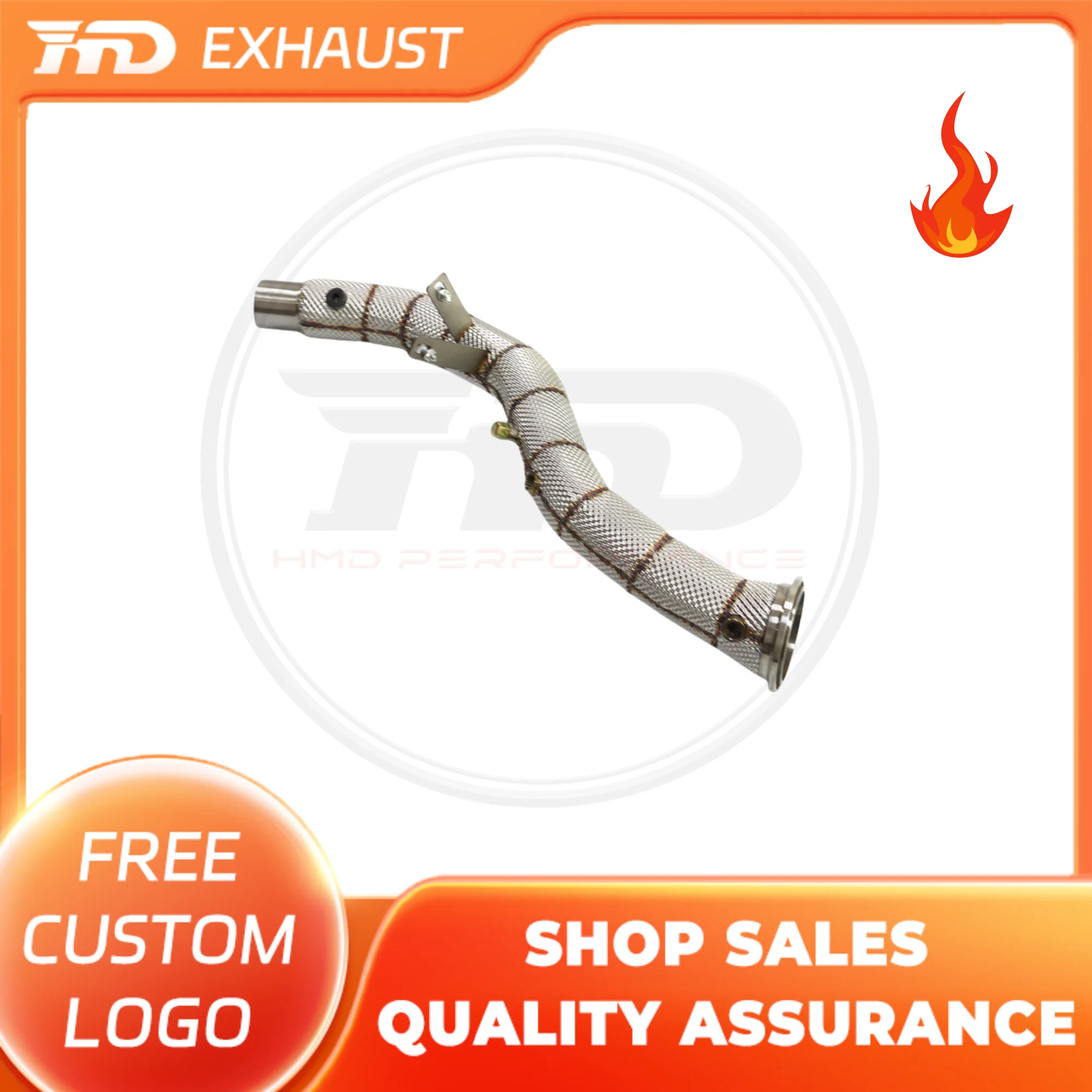 

HMD Exclusive customization Stainless steel Exhaust Manifold Downpipe For Jaguar XE 2.0T 2014+ with heat shield