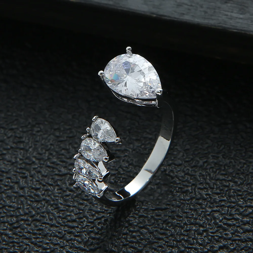 

HIBRIDE European style trend personality sliver color multicolor ring everyday women's decorative jewelry wedding ball gift R53