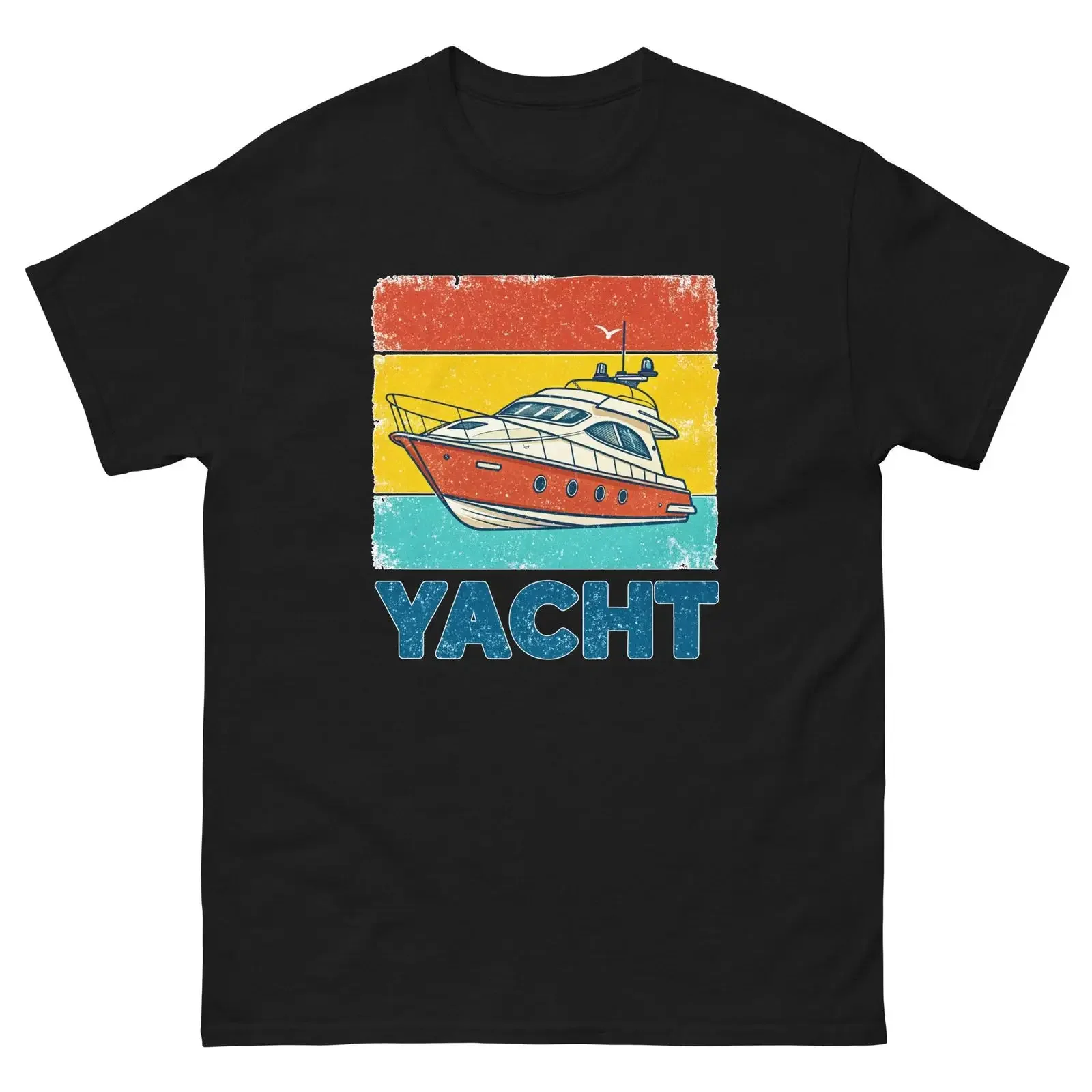 Yacht Transportation Vehicle Illustration T Shirt Image 1 of 2 vintage Washed streetwear graphic Slightly homme Versatile