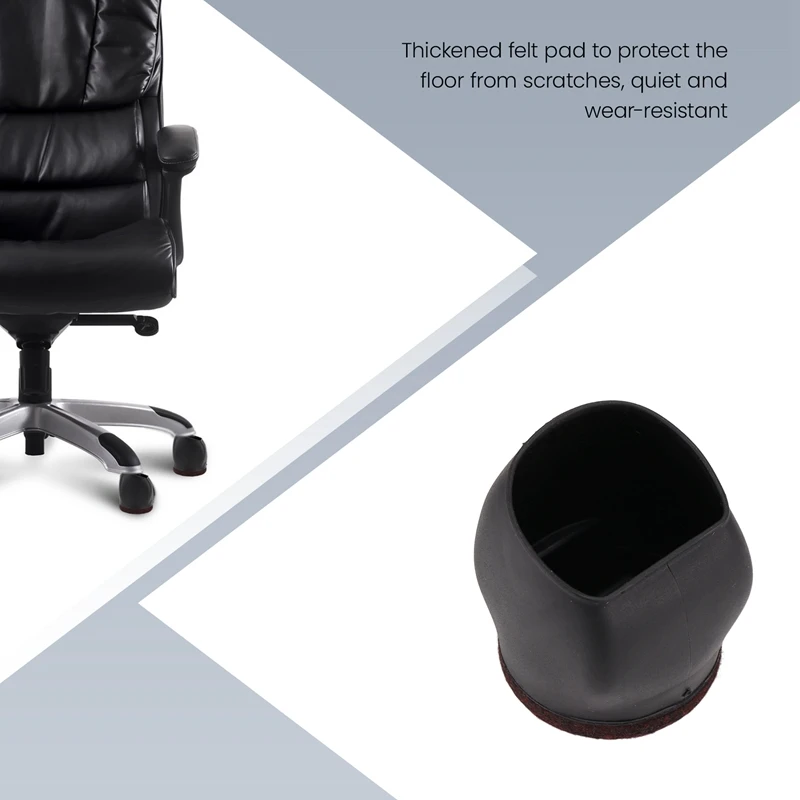 Rubber Bed Office Chair Wheel Stopper Furniture Legs Caster Cups Chair Feet Floor Protectors Felt Pads