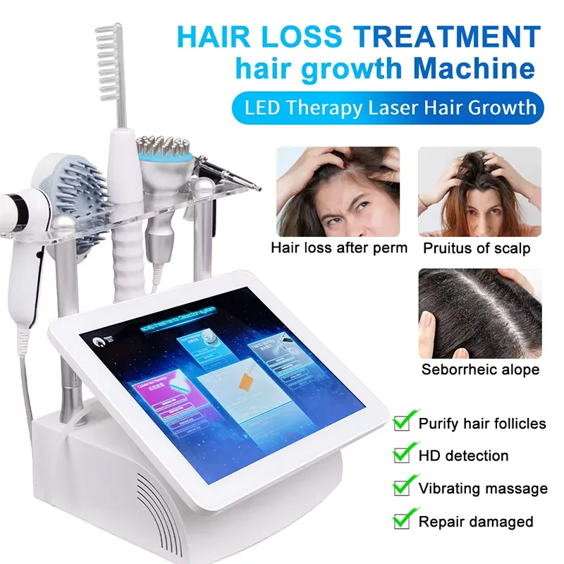 New Arrivals 5 In 1 High Frequency Hair Scalp Massage Device For Hair Spa