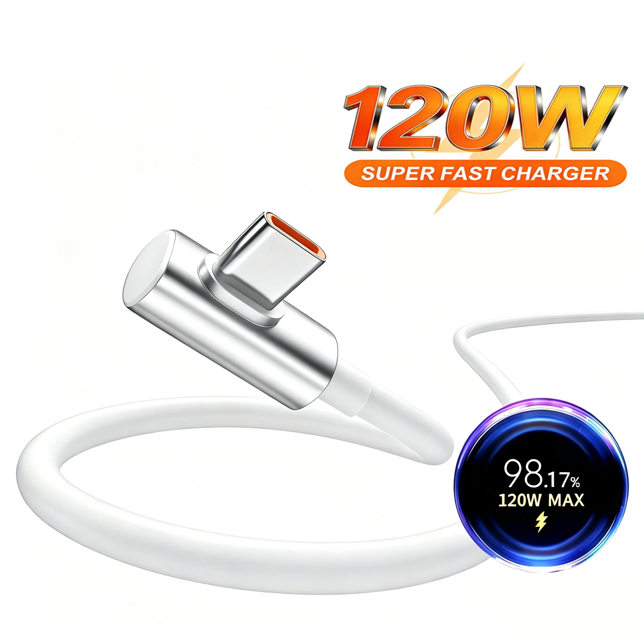 90 Degree Elbow 6A 67W 120W Fast Charging Type C Cable for Xiaomi 13 14 15 Ultra Redmi Note 12 13 14 Pro POCO X4 GT X5 X6 X7 Pro