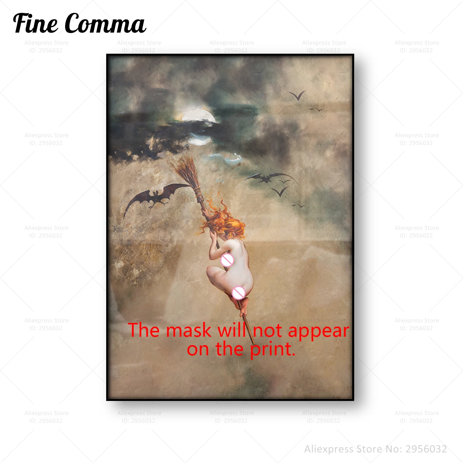 Винтажный постер ведьмы Райд Луис Рикардо фалареро Печать на холсте ведьма метла Готический оккультный Wicca Хэллоуин настенное Искусство Живопись Декор