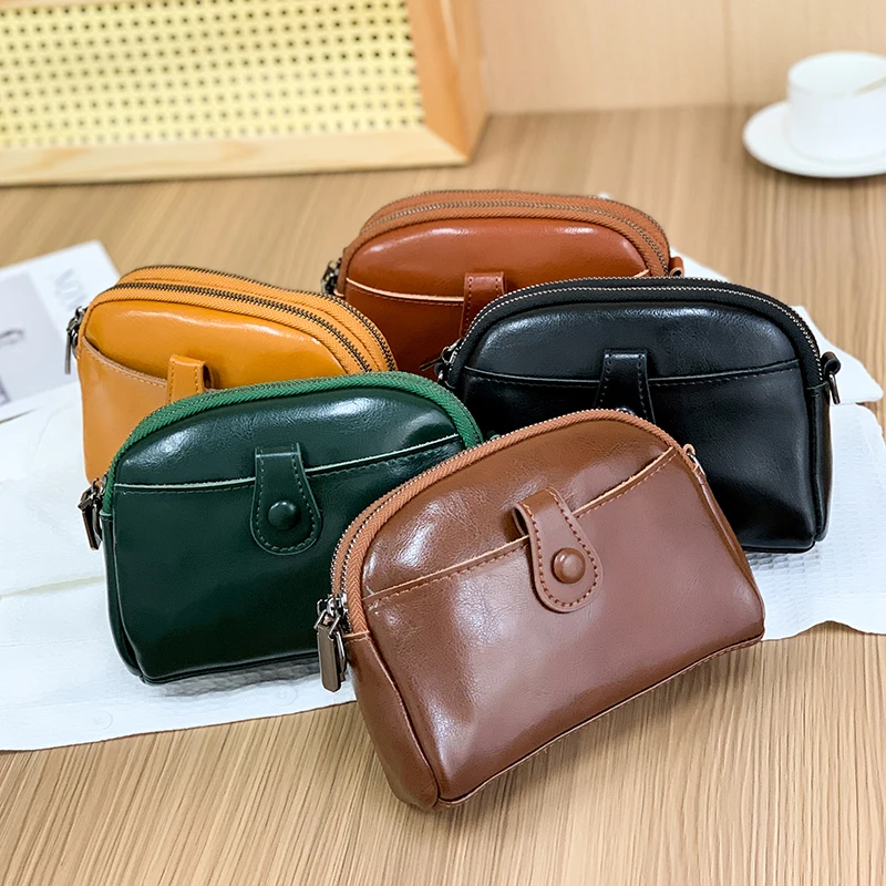 100% Genuine Cowhide Shoulder Bag Fashion Shell Bun Bag Women Leather Bag Crossbody bag For Women bag Female Handbags Sac a main