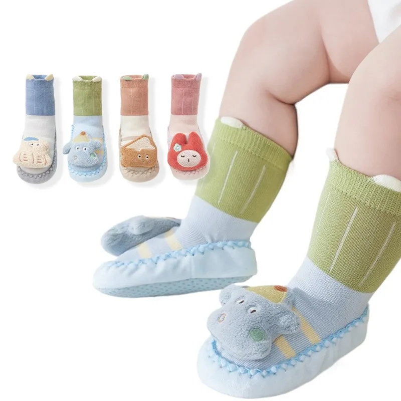 

Cartoon 3D Doll Anti-Slip Baby Toddler Socks Soft Soles Floor Shoes Children's Dispensing Footwear Comfortable Infant Footwear