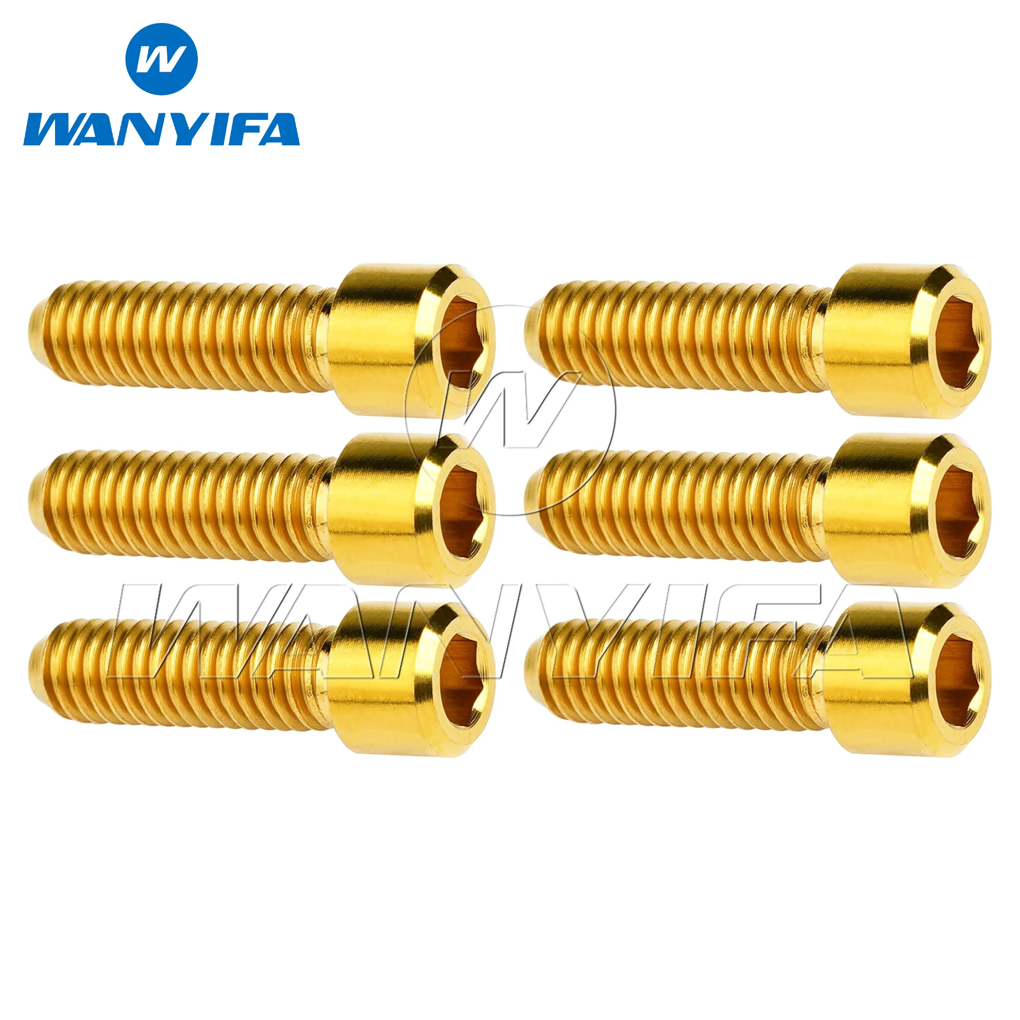 Wanyifa 6 قطعة التيتانيوم الترباس M4x10 13.5 15 20 25 مللي متر غطاء عرافة رئيس الدراجة الخلفية/الأمام Derailleur H/L تعديل مسامير Ti Gr 5 السحابات