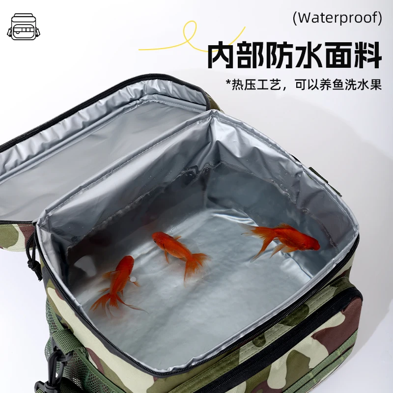 Taktische Thermo-Kühltasche mit hoher Kapazität, isolierte Lunchbox für den Außenbereich, auslaufsicher, isolierte, langlebige Lunchtasche für Männer, Mahlzeit ca – Detail 10
