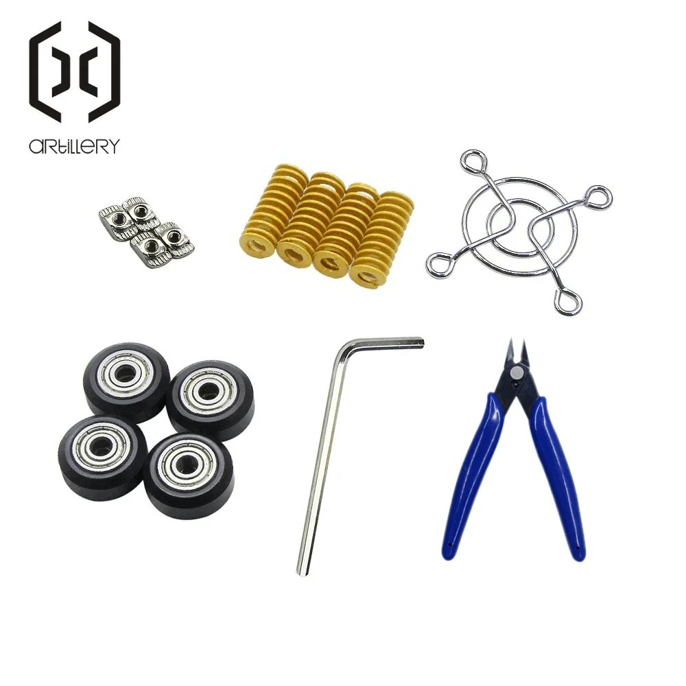 Artillery 3D Printer Sidewinder X1 X2 Genius Geniuspro 24V Black Cooling Fan Kit 4010/4020/8020 Extruder Fan And Belt Set