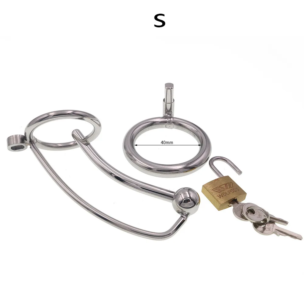 New Stainless Steel Male Chastity Shock Cock Cage With Metal Hollow Chastity Cage Catheter BD Slave Couple Sex Toys For Men