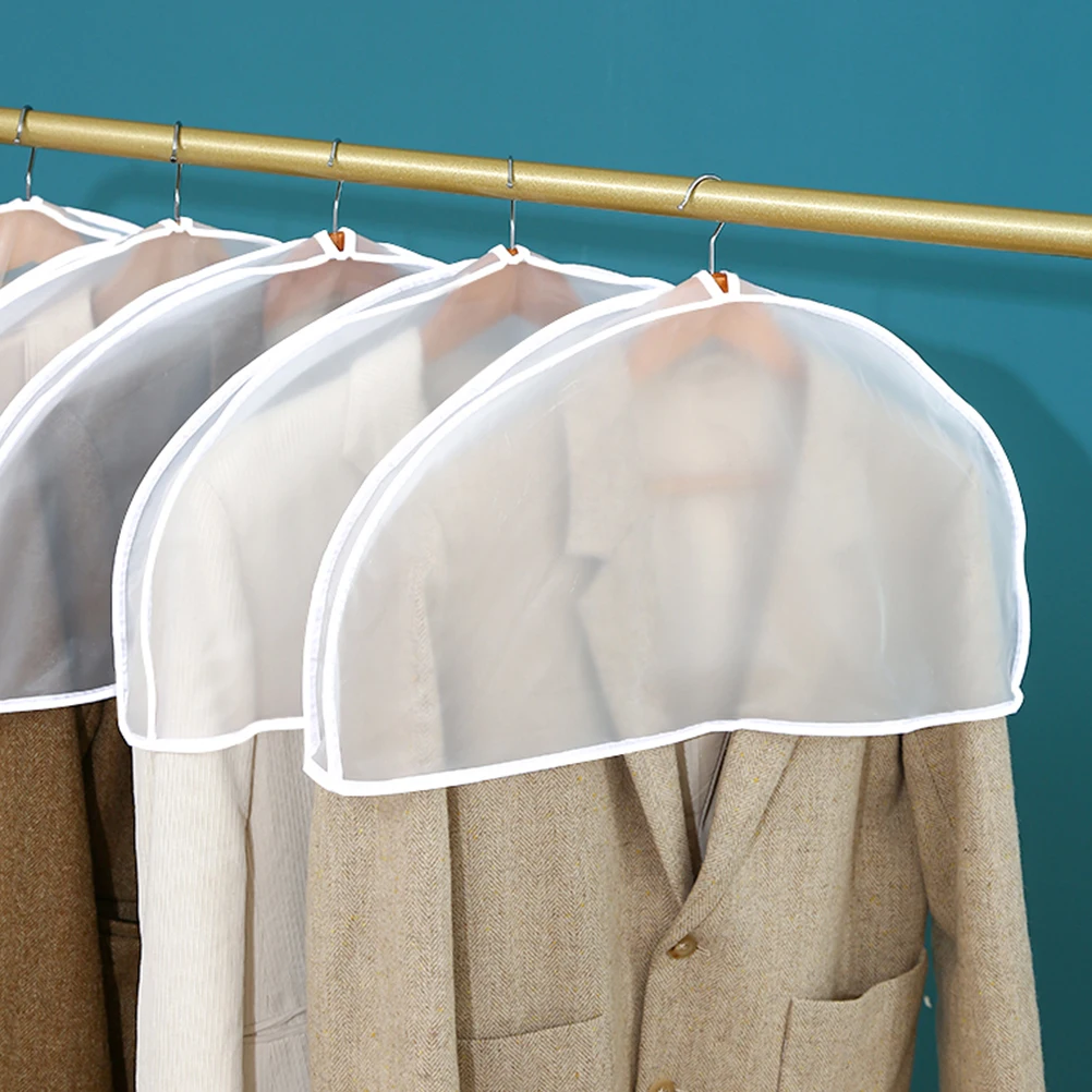 

6pcs Garment Shoulder Covers Clothes Dust Proof Transparent Protective Cover for Coats Suits Storage Bag Home Supply