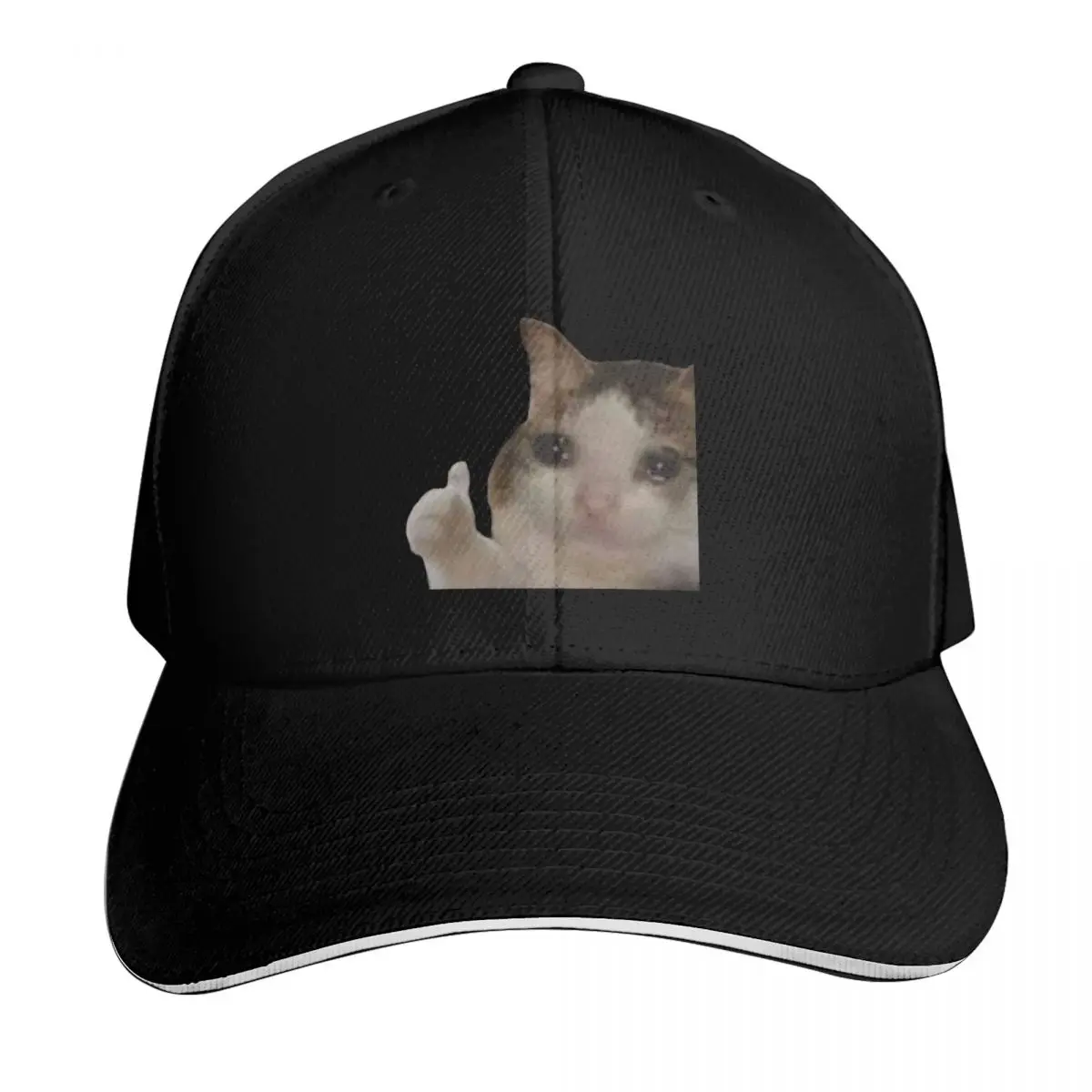 

Thumbs Up Crying Cat Baseball Cap Male hat Bobble Hat sailor cap for men Luxury Brand Mens Women's