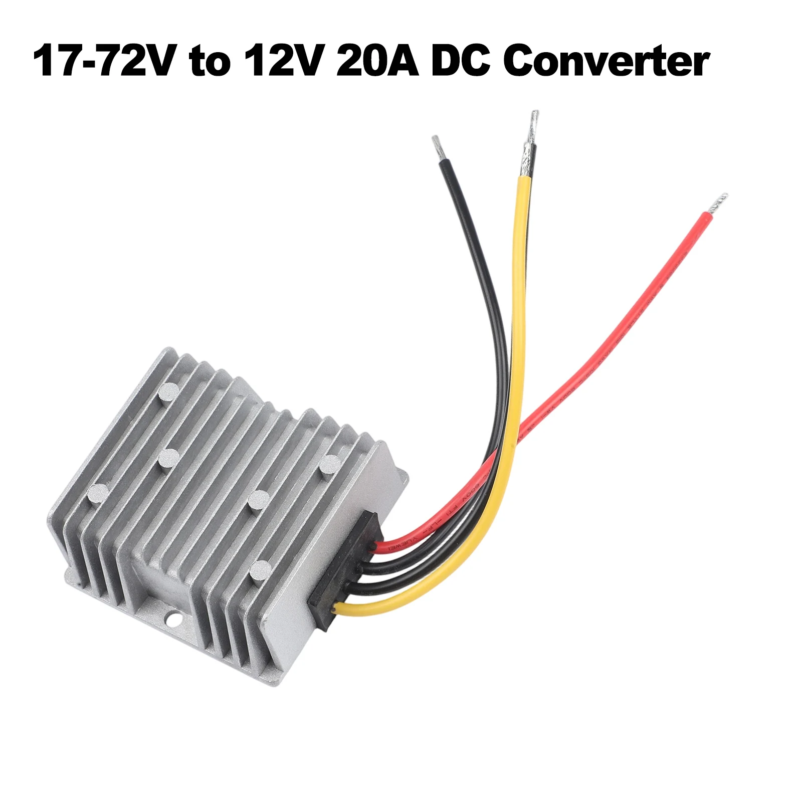240W 20A DC Voltage Regulator 17 72V to 12V Power Converter with Shockproof and Waterproof Design for Scooters and Golf Carts