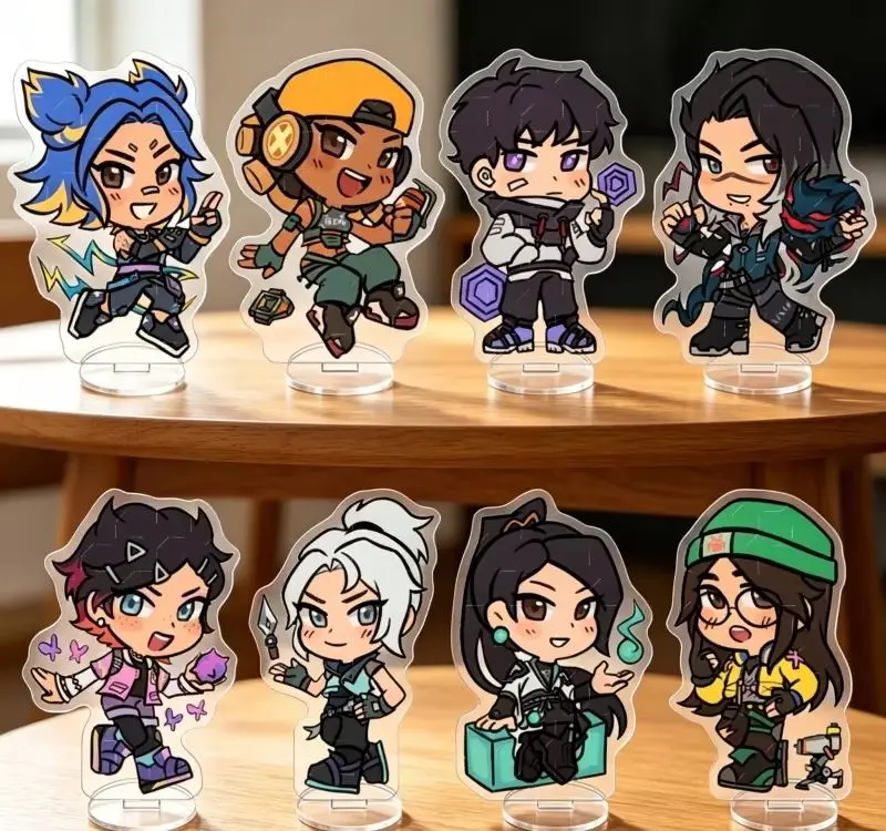 VALORANT Acrylic Stand Waylay/Tejo/Vyse/Deadlock Figure Stand Desk Decor Gifts 10cm Wholesale Keychain Bedroom Decoration 8Pcs