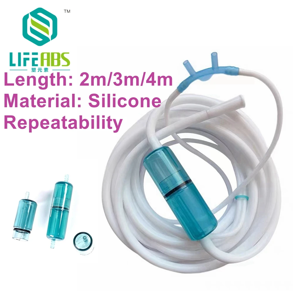 Tubo de succión de máquina de inhalación de hidrógeno de PVC/silicona de alto flujo, cánula Nasal de oxígeno, auriculares tipo Nasal