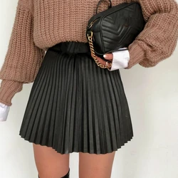 Missnight Chic Pleated Skirt 블랙 카키 하이 웨이스트 섹시한 a 라인 미니 패션 스커트 여성 Streetwear 지퍼 2022 Y2k 스커트