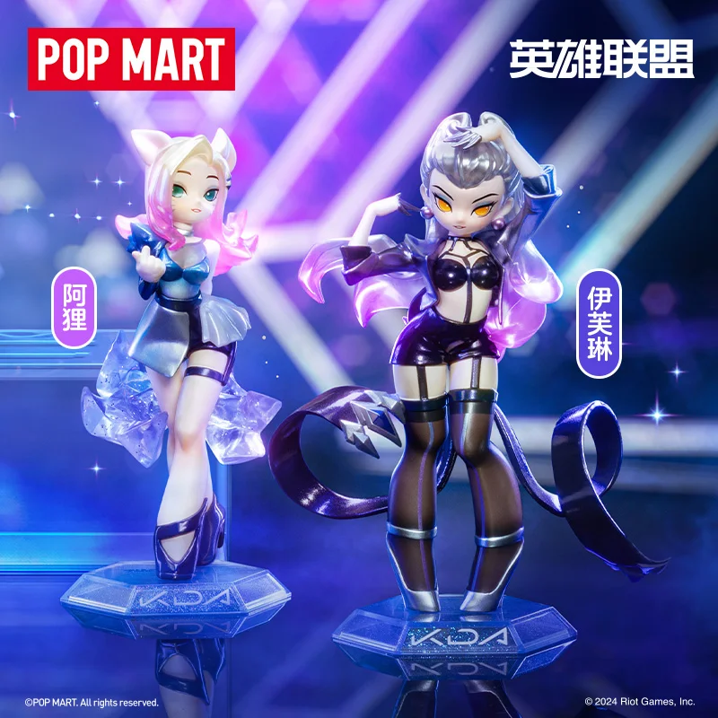 Blind Box Popmart Lol Game Toy K/Da All Out Girl Group Series Collection Model Figurine Game Desktop Decoration Christmas Gift