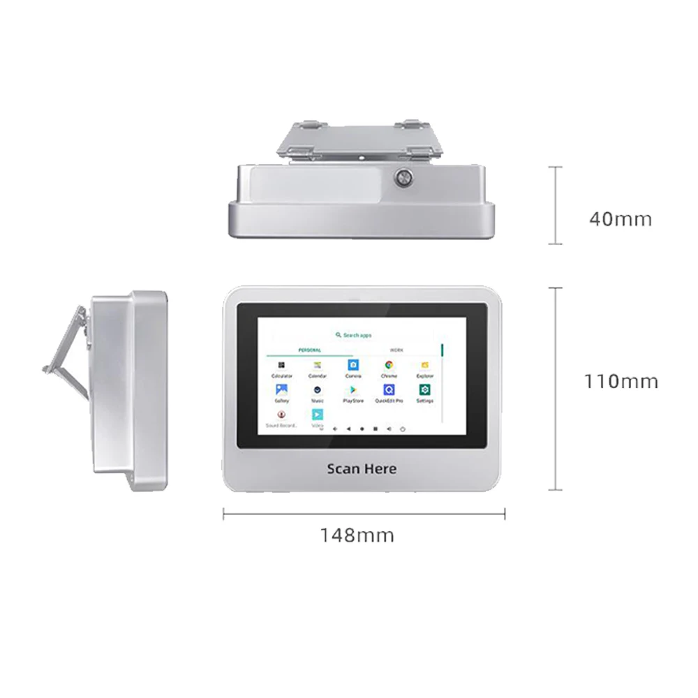 Terminal De 4 núcleos De Scanner De Code QR Android 1D 2D Barcoder Scanner Terminal BT Wifi ER200
