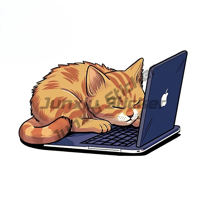 

Cute Sleepy Cat Car Stickers Lovely Cartoon Animals Graffiti Decals Simple Funny Camper Scratch-Proof