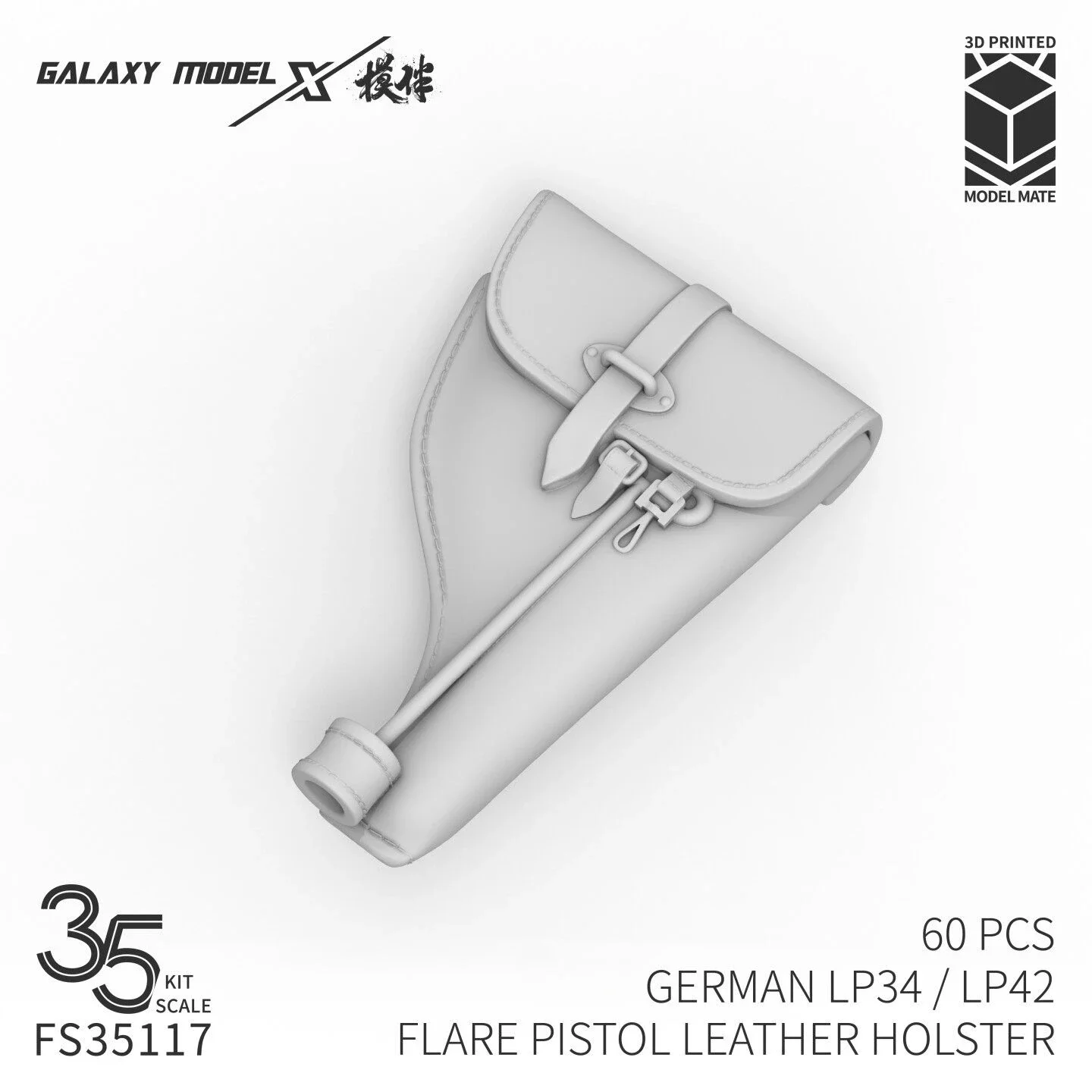 Galaxy 1/35 German LP34/LP42 Signal Pistol Holster 3D Resin Part (60pcs) for Military Diorama Model Detailing FS35117