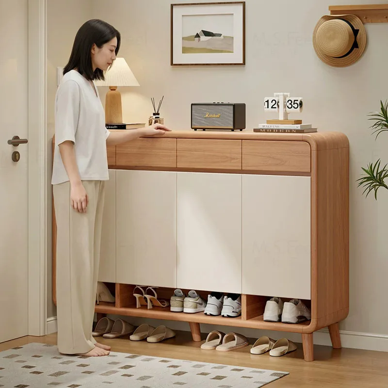 Modern Entrance Hall Shoe Cabinet Display Living Room Cupboard Storage Shoe Shelf Organizer Vertical Muebles Salon Furniture