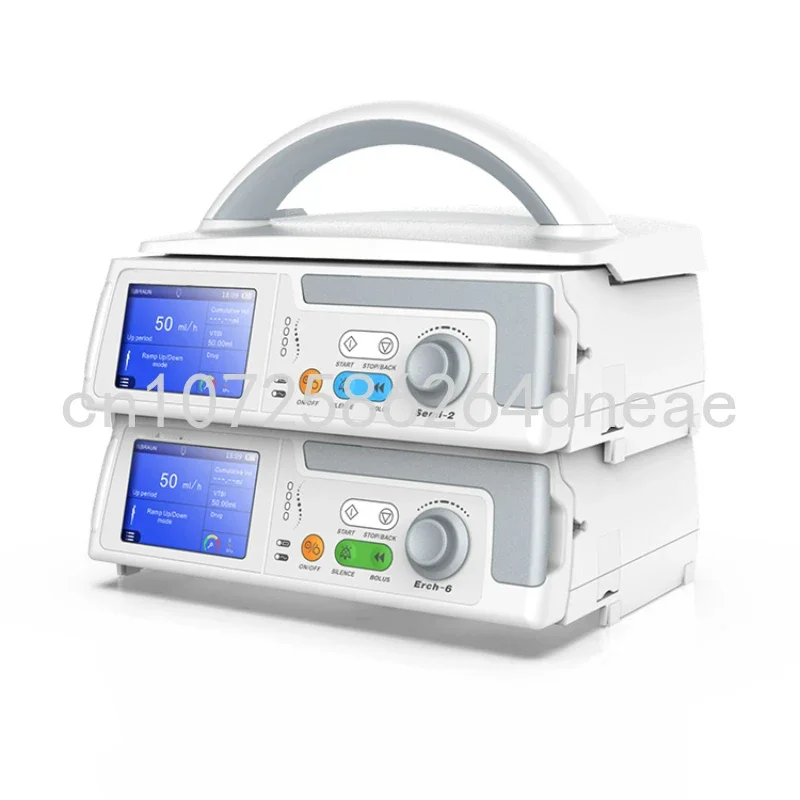 Erch-6 Ambulatory Portable 3.5 Inch Colour Touch Screen Iv 4 Channel Medical Infusion Pump