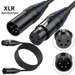 4-pin 3pin 5pin Male to Female 4Pin XLR 3 5PIN Supply Cable extend Cord 30m for DSLR Camera Monitoring DMX audio mixing console