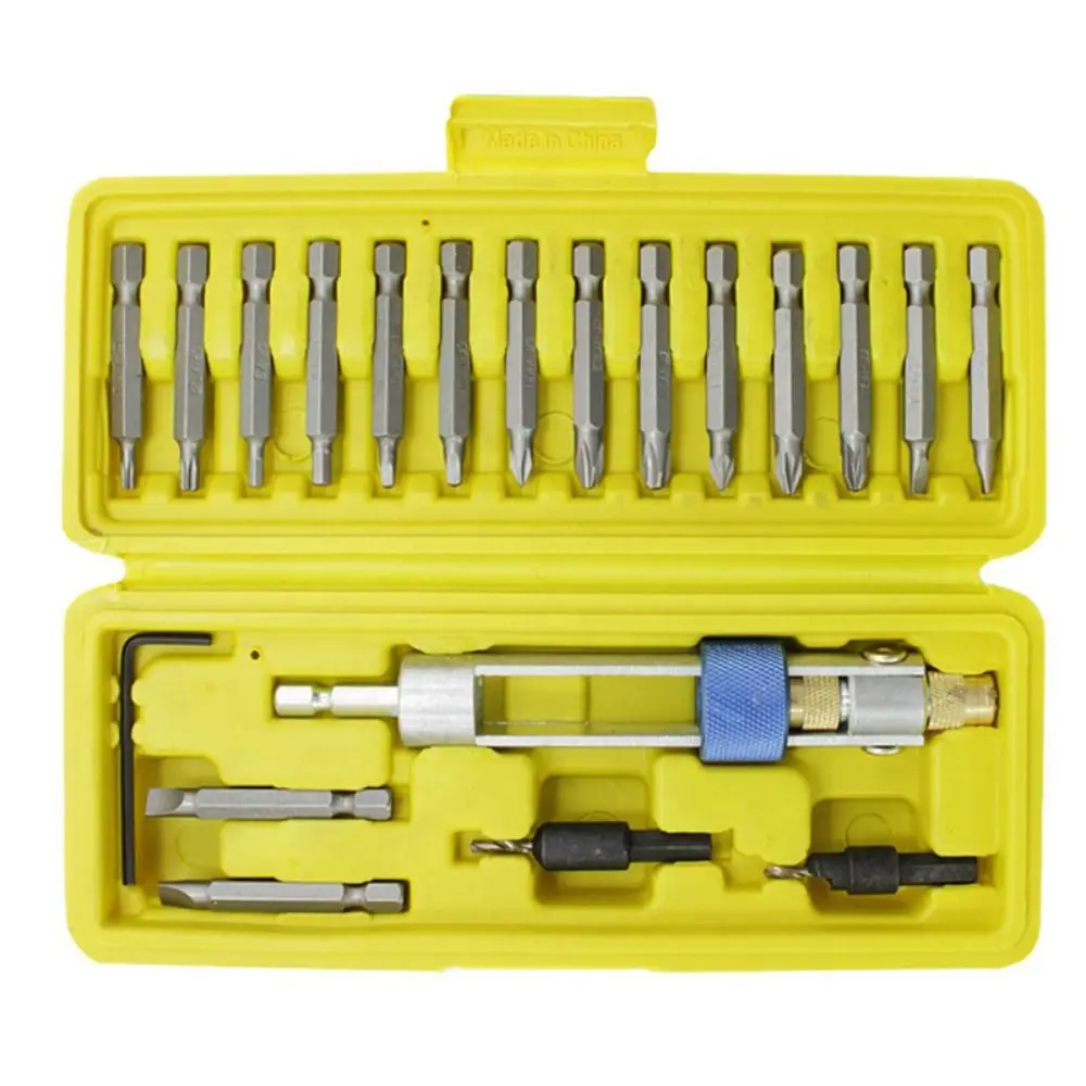 

Wrench Drill Driver Drill Bit Set with Storage Box High Speed Steel Batch Head Combination Set Durable Multifunctional