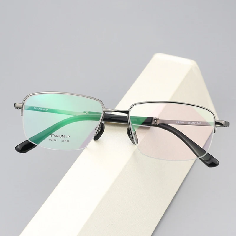 

Бизнес-очки в полуоправе, очки с рогом, оптические очки для чтения при близорукости, титановые оправы для очков, оправа для очков, очки