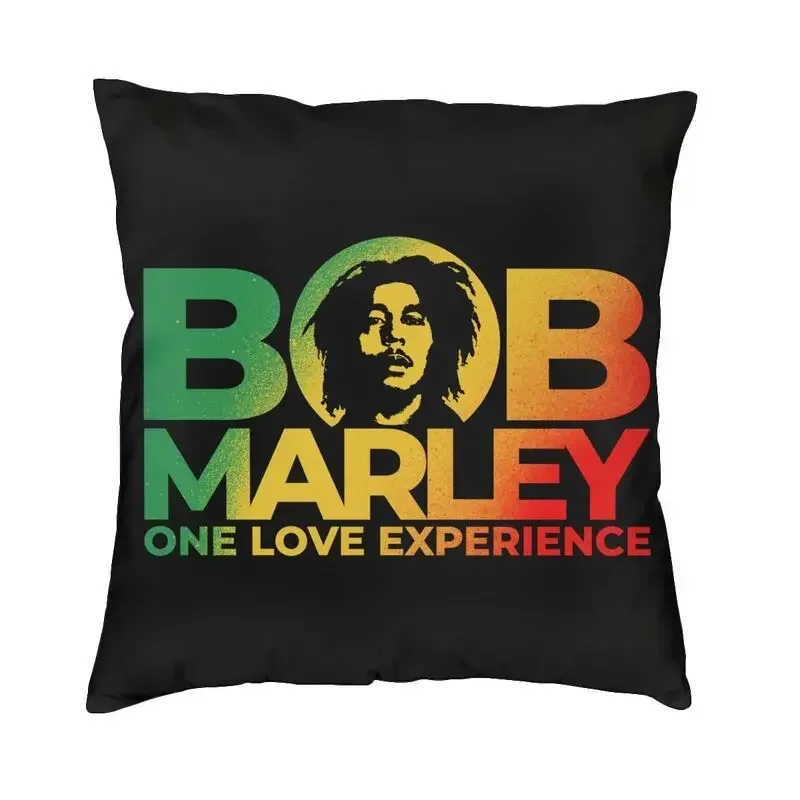 Jamaica Singer Reggae Rock Bob Marley Cushion Cover 40x40 cm Velvet Throw Pillow Case for Sofa Home Decor Pillowcase Dakimakura