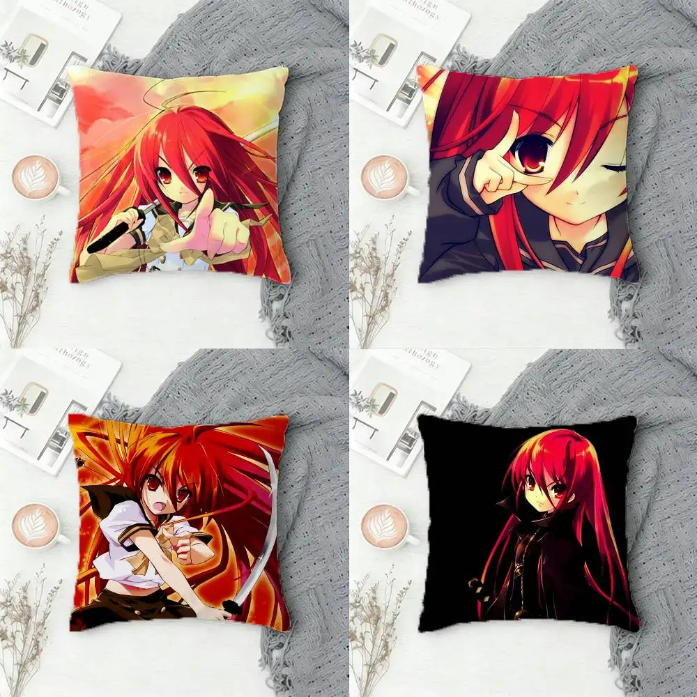 

S-hakugan no Shana Double-sided Printed Square Decorative Cushion Cover for Sofa Living Room Home Decor