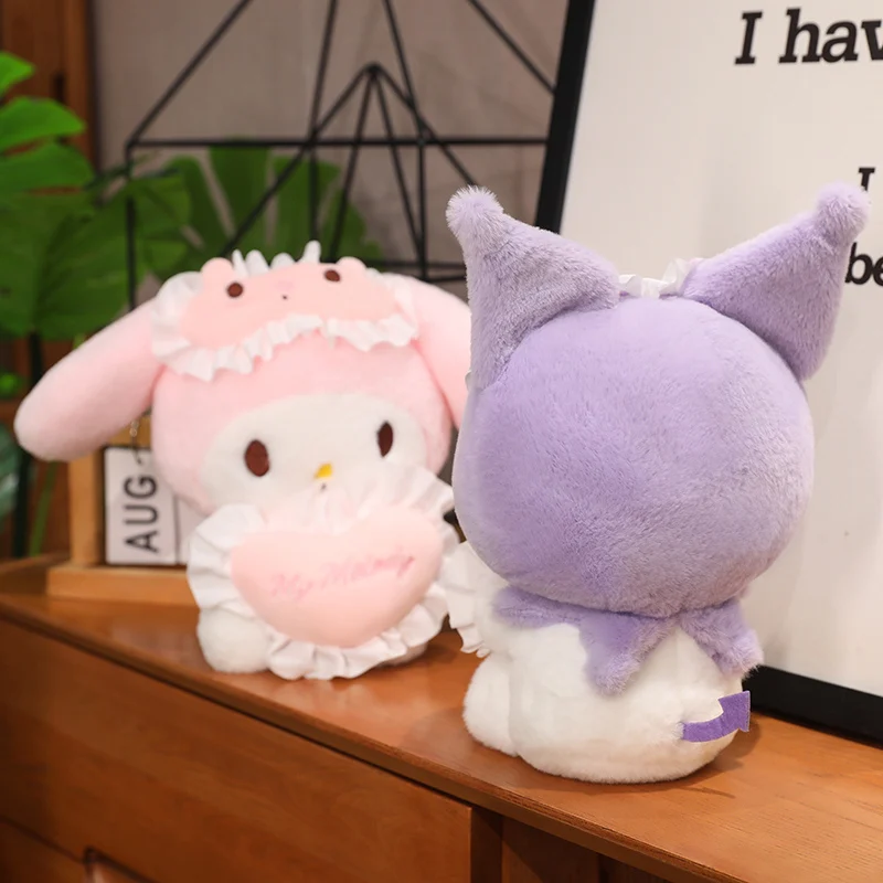 

Kawaii Plush Filled Sanrio Toys Kuromi Melody Heart Hugging Doll Sleeping Pillow Kids Birthday Gifts
