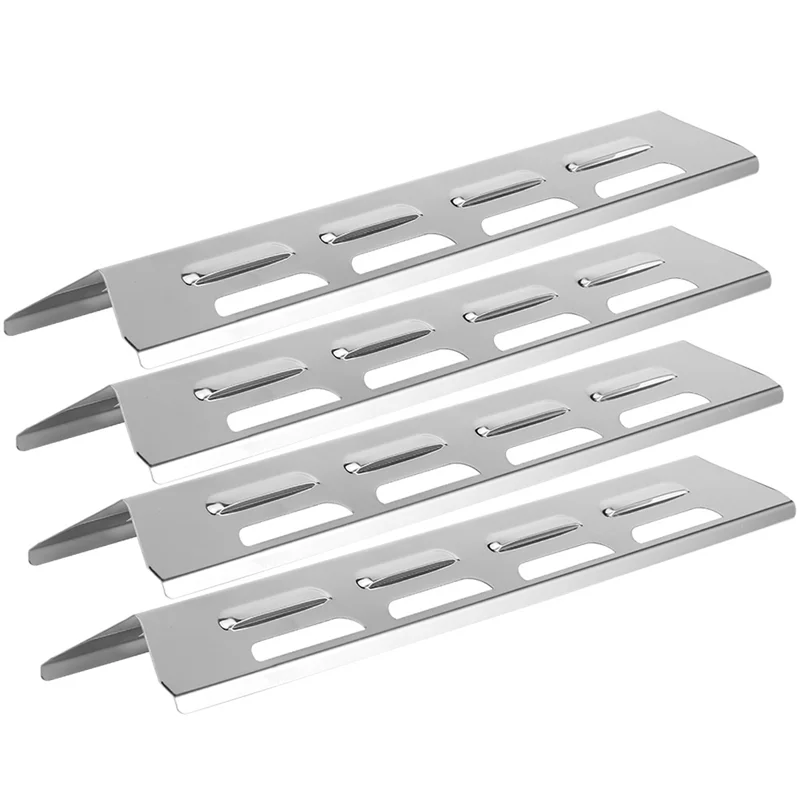 

KYCOR-Grill Oven Accessories 4Pcs Stainless Steel Heat Plate Deflector Cover Heat Tents Oven Accessory