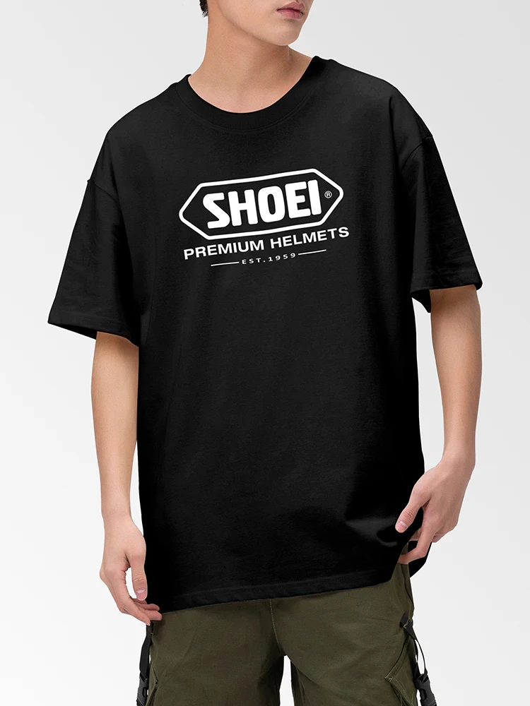 

Marquez with Japanese SHOEI Classic Motorcycle Summer Luxury Brand Cotton Men's and Women's T-shirt Motorcycle Short Sleeve