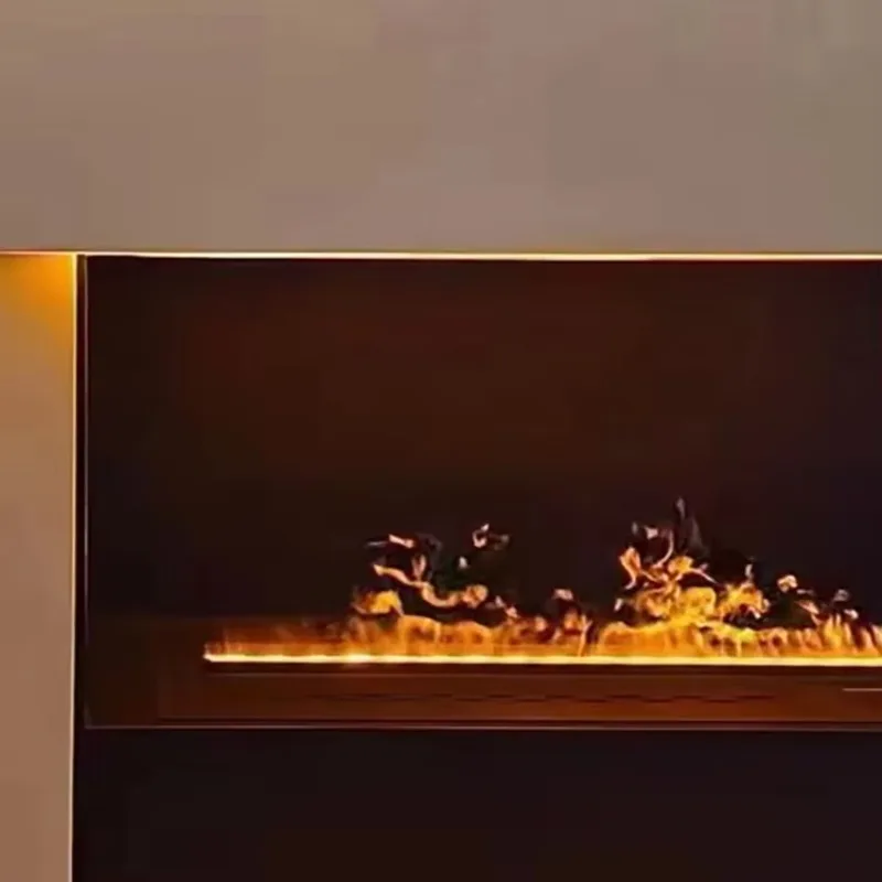 

【Hot】Hot Selling ized Wall Recessed Mounted Electric Steam Vapor Fireplace Led Light Flame Color Water WiFi Control Indoor