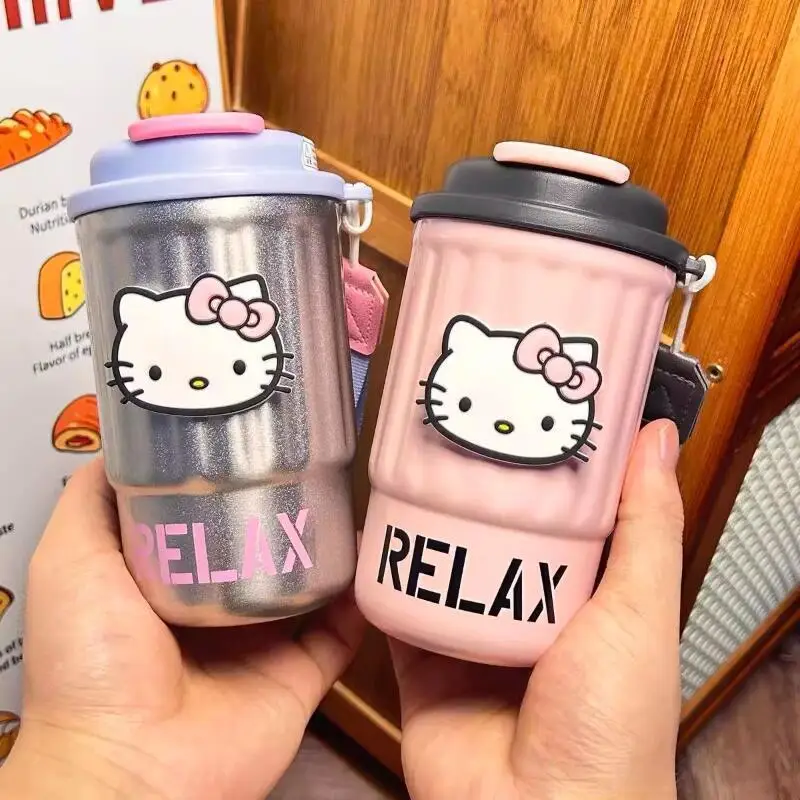

2025 New Collection Cartoon Hello Kittys Maintain Temperature Cup Coffee Cup Good-Looking Portable Large Capacity Fashion Gift