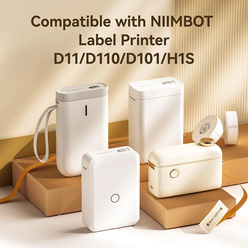 Adhesive Thermal Label White/Color/Transparent Sticker Waterproof  Paper Tape For Niimbot D11 D110 D101 Portable Thermal Printer