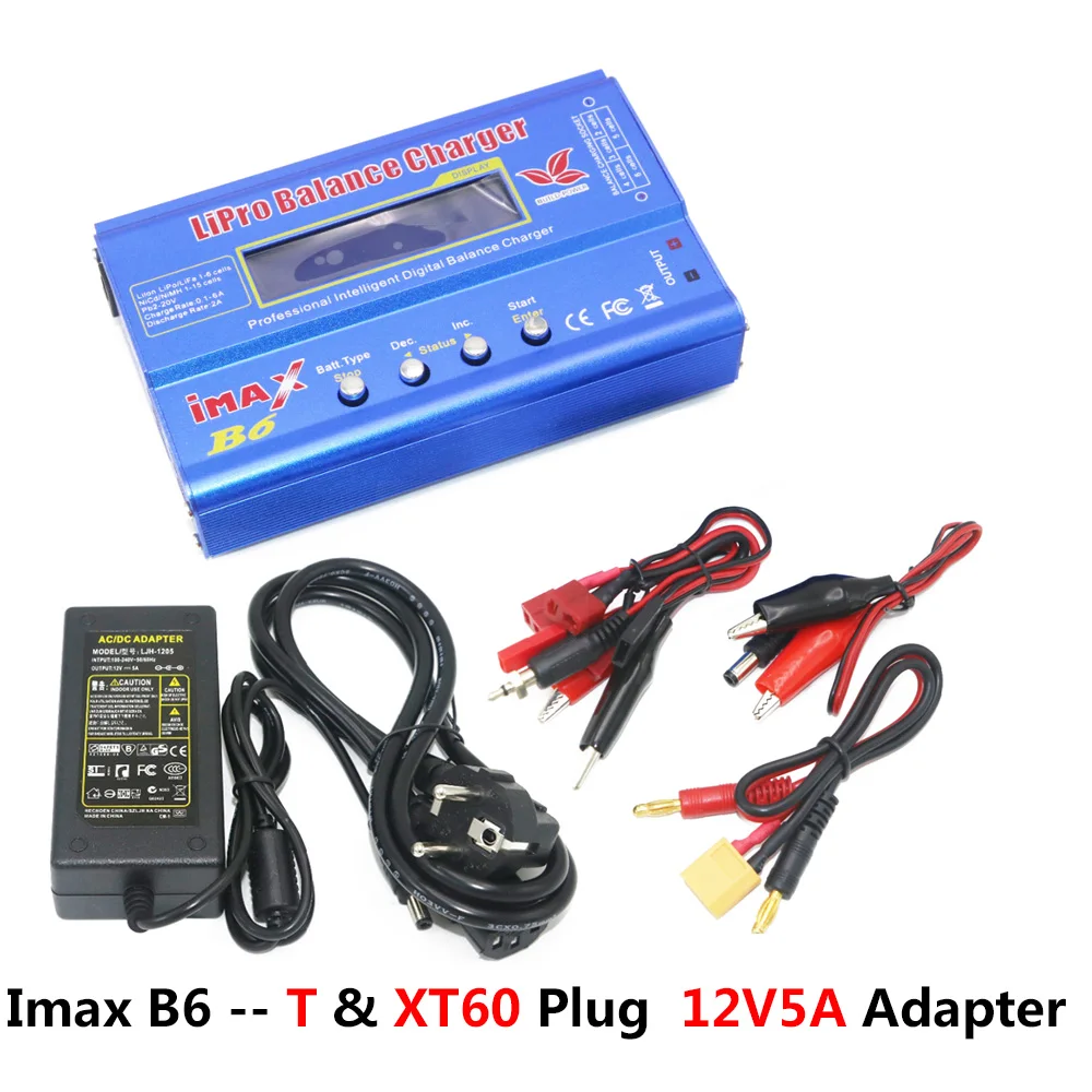 Chargeur Équilibré LiPo B6 80W LCD - Charge/Décharge/Équilibrage - Pour LiPo/Li-ion/LiFe/NiMH/NiCd/Pb - Prise EU