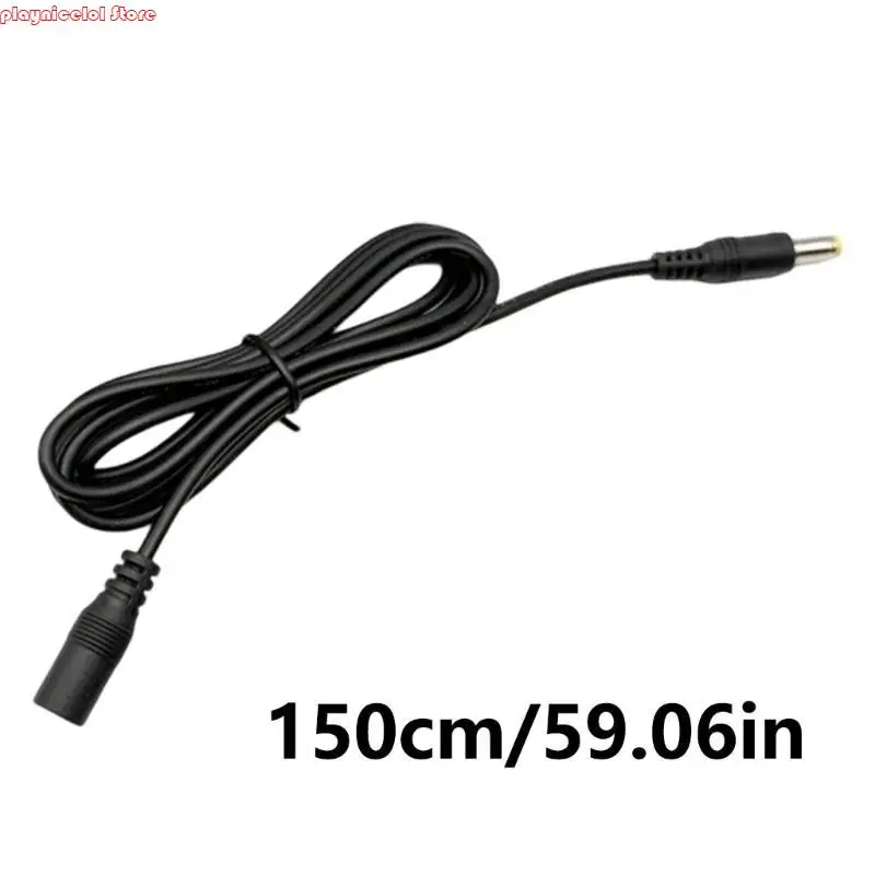 E8BA DC5.5mm x 2.1mm Female to Male Cord Extension Cable Power Extension Cable