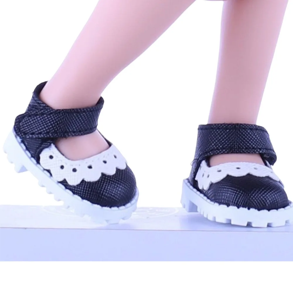 1 Pair Casual Style 4.8cm Shoes PU Rubber Sole Sneakers Canvas Footwear for 24cm Potato Mia Accessories