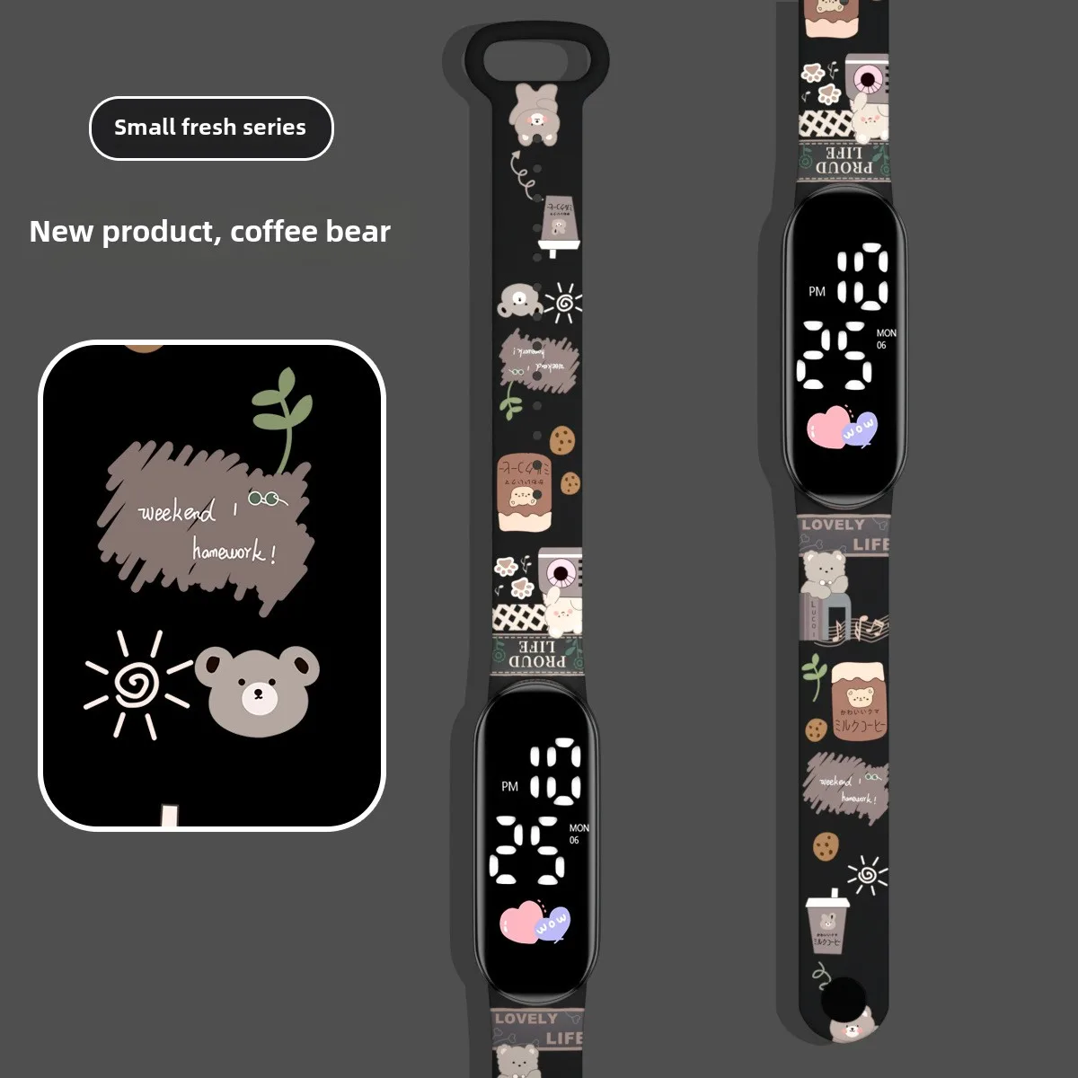 50pcs/lot Children's Watch LED Waterproof Women Touch Electronic Sports Bracelet Watch kids Brithday Gifts