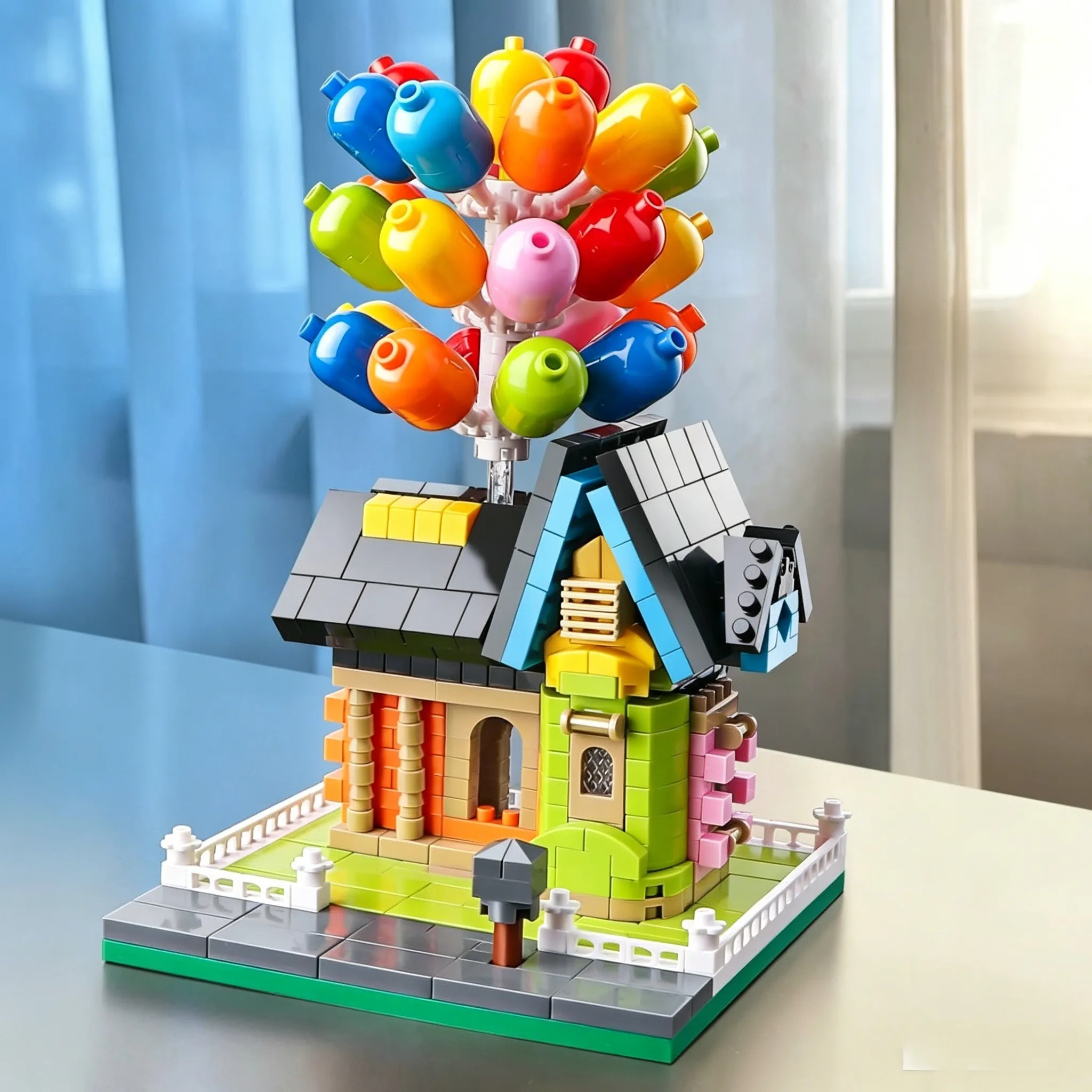 

570pcs Balloon House Mini Building Bricks Creative House Model Ornament Birthday Holiday Gift