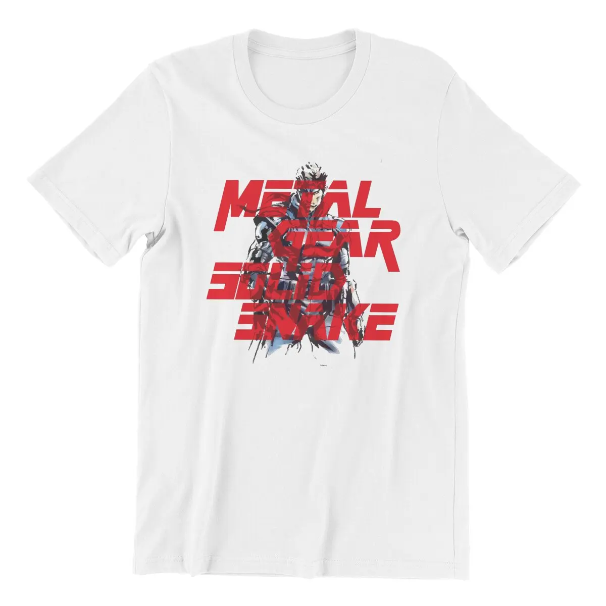 メンズメタルギアTシャツ,ソリッドスネークTシャツ,ヴィンテージ特大シャツ,グラフィックTシャツ,綿100%,プリント,ラージサイズ