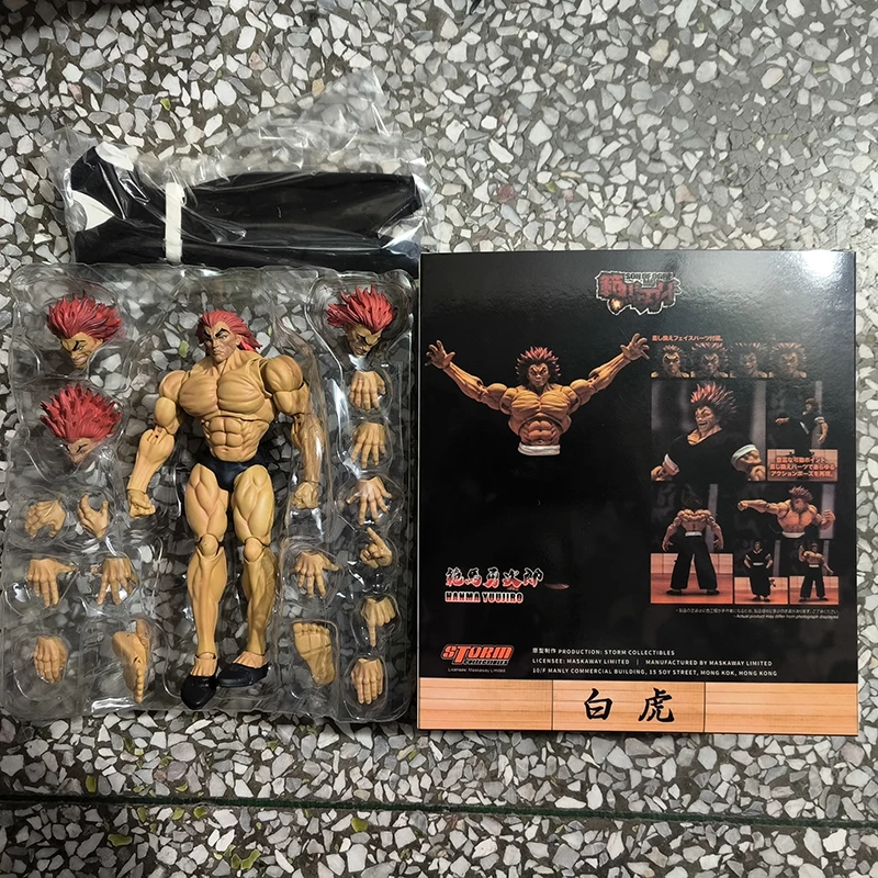 

4 Head Face Storm Toys Real Clothes St Grappler Serie Hanma Yujiro Action Figure Collectible Model Toy