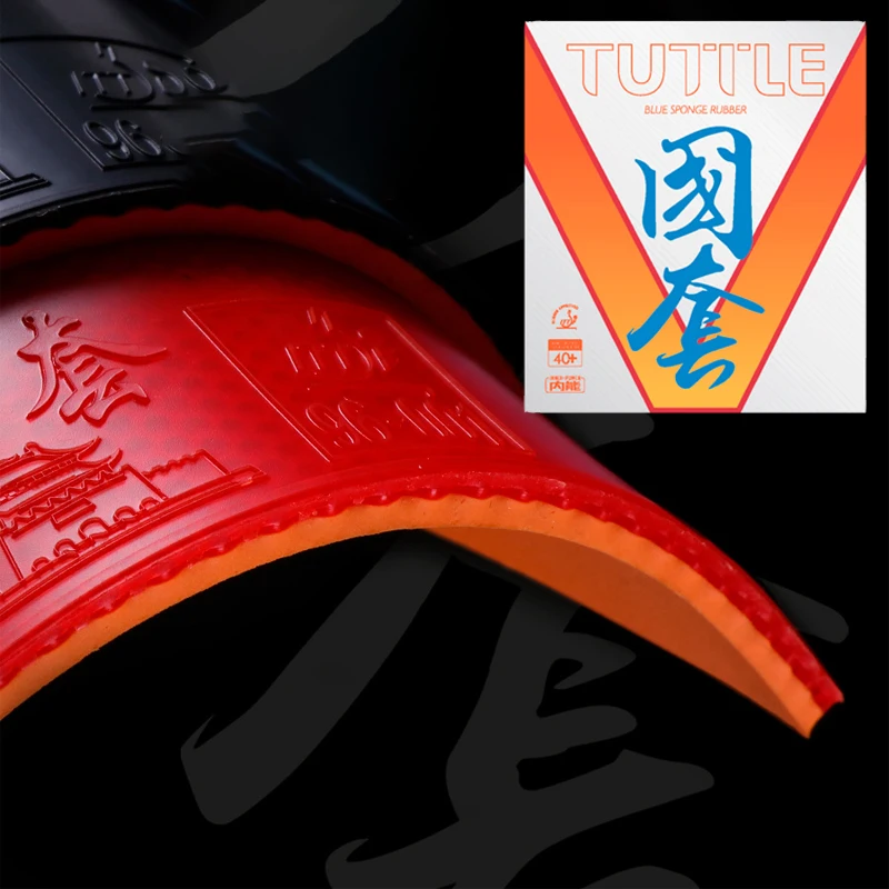 TUTTLE Table Tennis Rubber Sheet Pips-in Super Sticky Pingpong Rubber with High Elasticity Inner Energy Sponge ITTF Approved